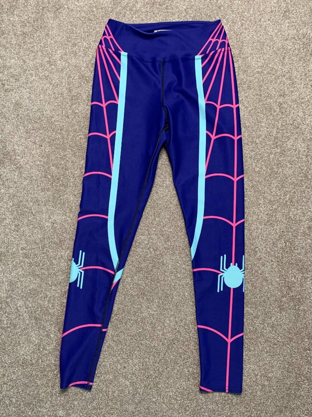 Sunday Moody Purple and Pink Leggings-Spiderman Design-Webbing_SZ LG